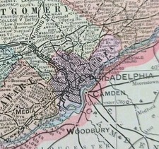 Vintage 1900 PENNSYLVANIA Map 14