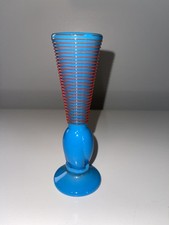 Handblown Almost Perfect Glass APG Glass Vase 6” Blue/Red picture