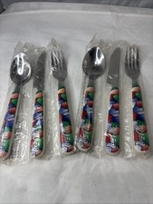 Vintage Multicolor Coca Cola 6 Piece Stainless Flatware Set NEW picture