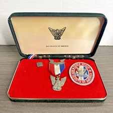 BSA Eagle Scout Medal Pin Patch & Case (Patch Type 9) (medal Type 5) picture