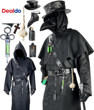 Plague Doctor Costume Set Halloween Props Renaissance Medieval Monk Priest Cospl picture