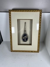 Vintage Deep Blue Moraccan Perfume Sprinkler With Silver Overlay In 3D Frame picture