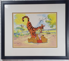 ⭕ Disney Winnie Pooh Tigger Cel Signed Voice Jim Cummings New Frame picture