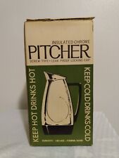 1960s CHROME Insulated Pitcher VINTAGE WITH BOX picture