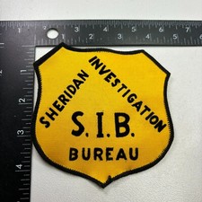 VINTAGE c 1960s Or 70s S.I.B. SIB SHERIDAN INVESTIGATION BUREAU Patch 45D3 picture