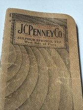 1928 Sulphur Springs Texas J.C. Penney Co. Book Vtg Ledger Ad Pocket Booklet picture
