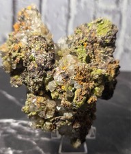 Green Mimetite with Calcite Mexico Crystal Mineral Specimen 216g Collector picture