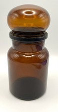 Vintage Amber Apothecary Bubble Jar MCM Belgium 5.5