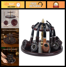 Wooden Tobacco Pipe Stand Holder Rack for 10 Pipes, Durable & Stylish Display picture