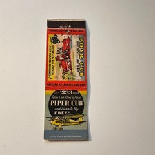 Piper Cub Easy To Fly Easy To Buy Learn To Fly Vintage Matchbook Cover 5MB126-2 picture