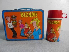 VINTAGE THERMOS 1969 BLONDIE METAL LUNCH BOX WITH THERMOS picture