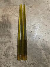 Vintage Pair Of 2 Green Lucite Taper Candles 11.5” Modern MCM Retro No Wick picture