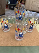 Vintage Bud Light Spuds MacKenzie Glass Beer Mugs Lot of 4 Two Sizes picture