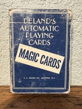 Vintage 1958 Deland's Automatic Playing Cards Magic Cards S.S. Adams Neptune NJ picture