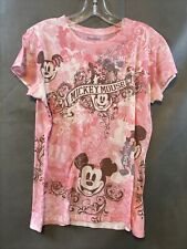WOMENS MICKEY MOUSE DISNEYLAND RESORT T-SHIRT XL  PINK/WHITE ( 19.5” X 25.5” ). picture