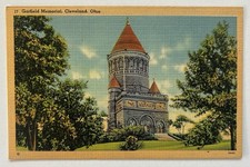Garfield Memorial Cleveland Ohio Lake View Cemetery Linen B3 picture