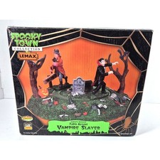 NEW Lemax Spooky Town Vampire Slayer Retired Beautiful Polyresin Halloween picture