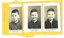 Vintage 1941 Three Brothers' School Pictures 1941-42 School Year picture