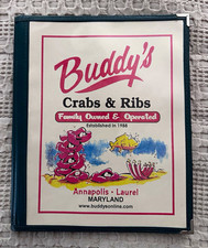 Vintage Buddy’s Crabs & Ribs Menu - Annapolis & Laurel, Maryland (Est. 1988) picture