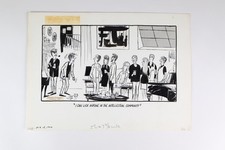 1966 John Fischetti Original Political Cartoon Intellectual Community Satire picture