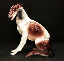 Borzoi dog figurine. Russian Wolfhound. Large porcelain piece.  Mantle-piece. picture