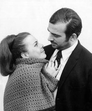 The actor Maurizio Arena embracing Princess Maria Beatrice of Savo- Old Photo picture