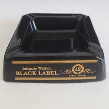 vintage Johnnie Walker BLACK LABEL ceramic ashtray, c.1992—excellent condition picture