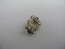 Vintage B.H.S. High School Band Pin Lyre Music Award Lapel Badge Silver Tone picture