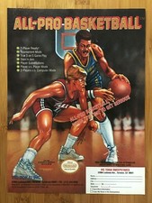 All-Pro Basketball NES Nintendo 1989 Vintage Print Ad/Poster Authentic Retro Art picture
