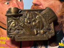 CAPT HAWKS MAD HATTER VINTAGE 1970's BELT BUCKLE w/HIDDEN TOBACCO PIPE -NICE picture