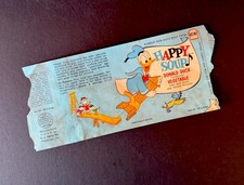 Vintage 1960's Disney Heinz Happy Soup DONALD DUCK VEGETABLE Food Can Label picture