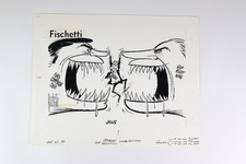 1975 John Fischetti Original Political Cartoon Jaws Movie Rockefeller Ford picture