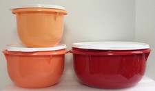 TUPPERWARE FIX-N-MIX MIXING BOWL SET 3 PIECE MULTI-COLOR 