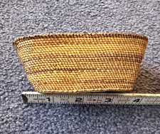 Nootka Makah Mini Fine Woven Basket Rectangular Base Nuu-chah-nulth Vintage picture