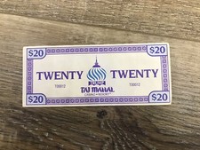 Obsolete Trump Taj Mahal $20 Bill Paper 