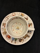 Vintage JON ANTON England Bone China Fortune Telling Tea Leaf Reading Cup Zodiac picture