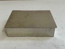 Vtg Antique Just Andersen Denmark Pewter or Silver Plated Wood Lined Humidor picture