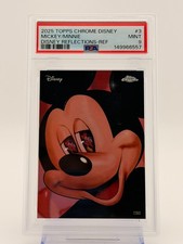 2025 Topps Disney Chrome Reflections #R-3 Mickey Mouse Minnie Mouse PSA 9 picture