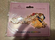 Monogram Disney Princess Beauty & The Beast Belle Enamel Pin Signature Edition picture