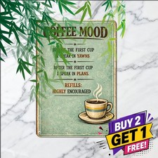 Coffee Spelled Backwards Is Eeffoc Kitchen Bistro Cafe Metal Tin Sign 8x12 picture