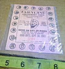 original Vintage Fairyland Amusement Park 1963 good 4 20 rides Elmhurst L.I.N.Y. picture