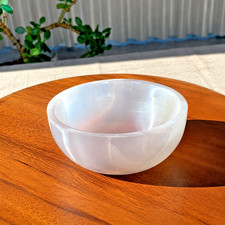 Natural Selenite Bowl Crystal Charging Healing Stones Jewelry Cleansing Dish picture