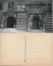 Postcard Gera Town Hall - passage and portal 1909 picture