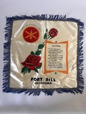 Vintage Souvenir US Army,  Mother Pillow Sham Gift Fort Sill, Hood, Leondard picture