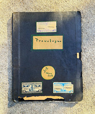 Vintage WWII Travelogue Scrapbook  Philippines Japan Photos V-Mail Stamps Notes picture