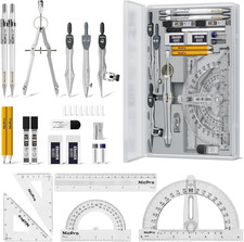22 PCS Compass Geometry Tools with Case, Drafting Tool Geometry Set picture