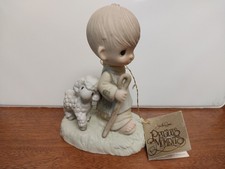 Precious Moments Figurine He Leadeth Me 1977 W/Tag, No Box, picture