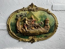 VTG EmpirePlaque Ornate frame italy Baroque 3D Wall Victorian Modern Resin art picture
