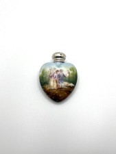 Edwardian Heart Shaped Silver Mounted Scent Bottle picture
