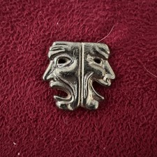 Vtg Brass Drama Comedy Tragedy Lapel PINBACK picture